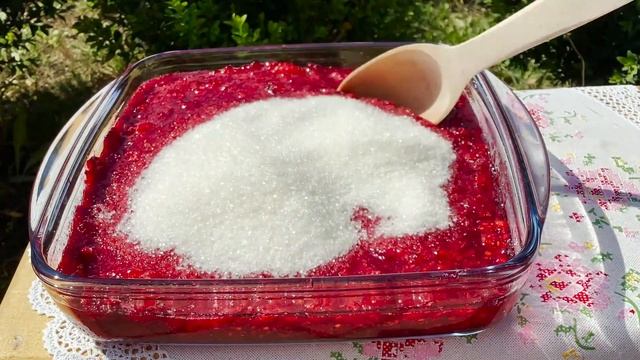 Малина перетерта з цукром?Терміни зберігання? Raspberries Mashed With Sugar ?