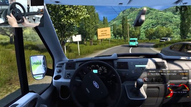 ETS2 Online - Ford Transit Cùng Hội Xe 16 Chỗ Đi Đường Đèo