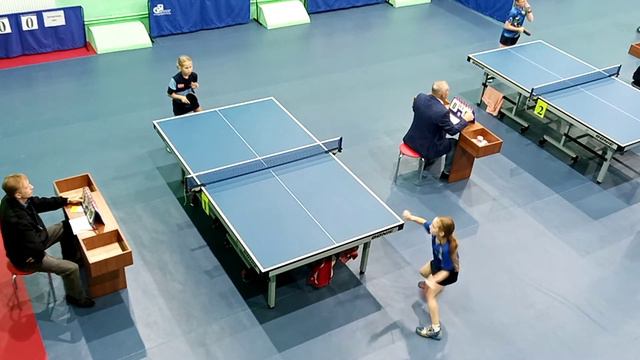 чемпионат Украины по настольному теннису в возрастной категории 2010 и мл., Афанасьевская Vs Корзун