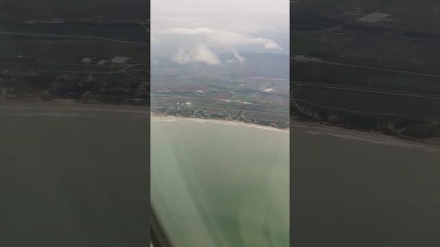 Каспийское море с самолёта. Дагестан.