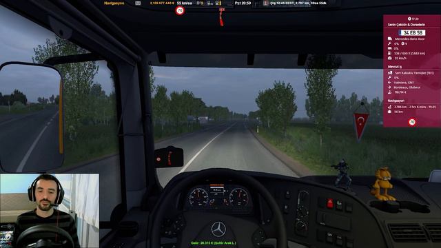 ETS 2 - 1.39 MERCEDES AXOR İLE AKŞAM YOLCULUĞU !!