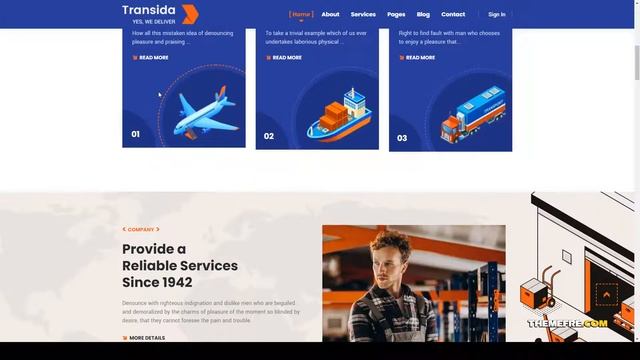 Transida - Logistics WordPress Theme Shipping Company Shipping Website Builder