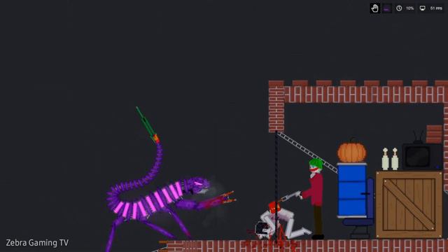 Deadpool Fight Against Enemy And  Scorpion Monster In People Playground