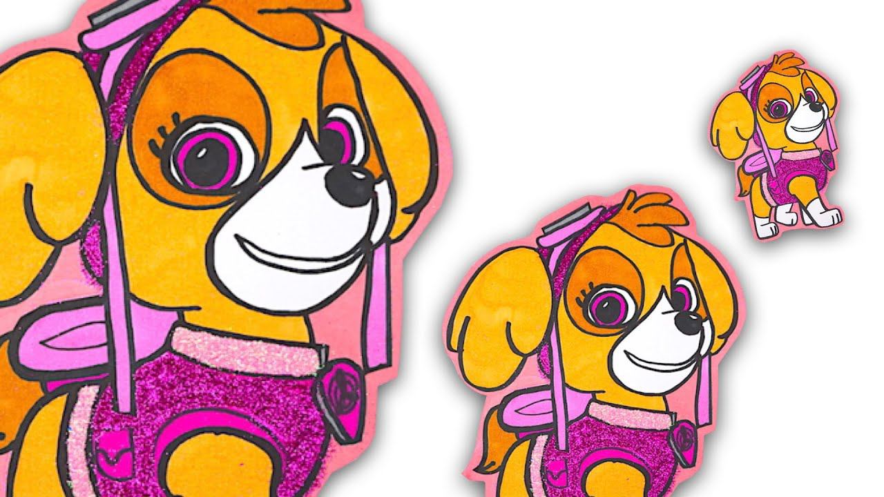 Щенячий Патруль раскрашиваем героев мультика, игрушки