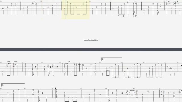 Tears In Heaven - Eric Clapton - Slow Motion Fingerstyle Guitar Tab