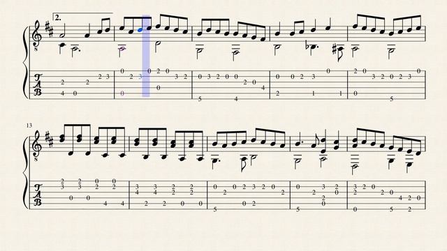 Carolan's Draught - Turlough O'Carolan (1670-1738) - Tablature