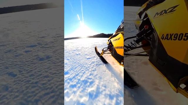 Ski-Doo Solo Ride On Crispy Day #blizzard #snowmobile #snowmobiletrail #skidoo #ThatSkidooFeeling
