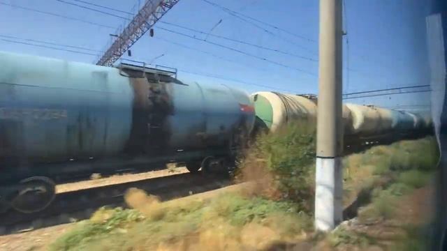 Станция Луговое на поезде по пути в Тараз 26 июня 2023 г.
