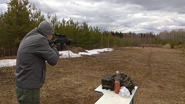 Случайное видео ,снижение отдачи от затворной рамы на ВПО 125.