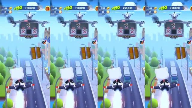 Talking Tom Gold Run - Agent Angela's Night Chase Vs Raccoon Boss | Full Screen Game #175