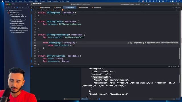 Decoding ChatGPT Response In Swift | Macro Tracker Episode 3