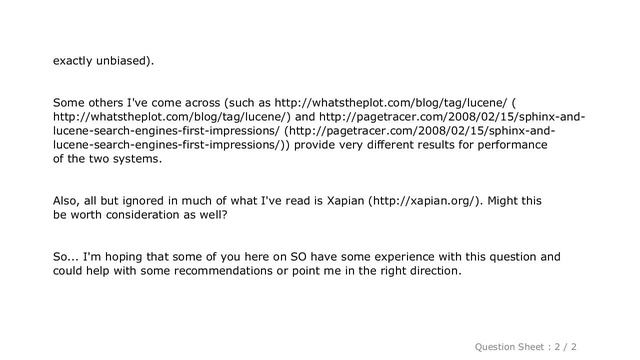 MySQL : Php Mysql Fulltext Search: Lucene, Sphinx, Or?
