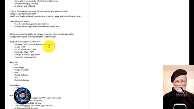 Öz Tüketim Ve UPS Amaçlı Solar Elektrik Projem. 1- Planlama