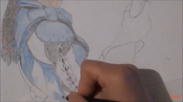Assassins Creed Авелина де Гранпре. Aveline de Grandpre.Drawing with colored pencils .