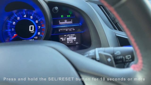 Honda CR-Z Reset Oil Life | Maintenance Light