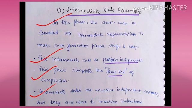 Intermediate Code Generation Phase Of Compiler - Lecture8/ CD