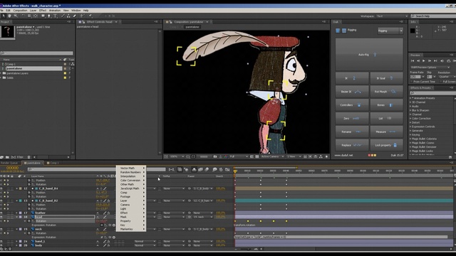 After Effects Duik  анимация походки по лестнице
