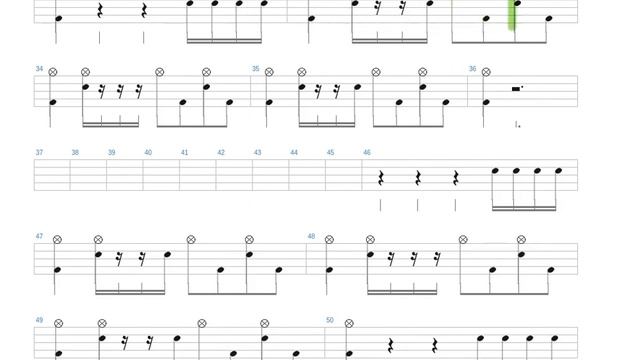 Дорадура  Дора  Drums only  Drum tab