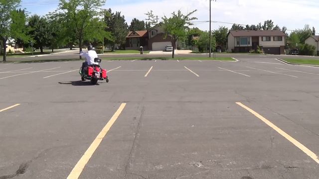 Slow Speed Riding On A Harley Davidson Road King