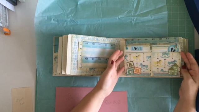 Скрапбукинг - альбом для мальчика - Baby Boy Mini Album - Cuddle Boy - Authentique - Scrapbooking