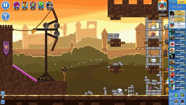 Angry Birds Friends On Facebook The Knights Of The Golden Egg Level 6 No Power Ups 3 Stars June  2