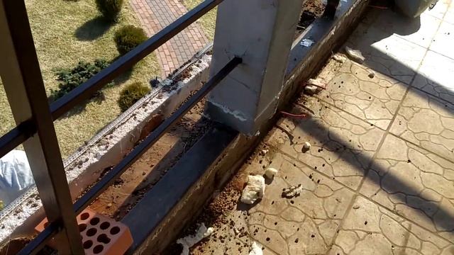 Большой Суходол  монтаж навеса на балком 2 этажа