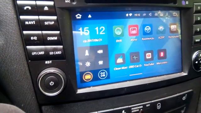 Обзор не штатной.китайской.магнитоллы.команд.на мерседес 211