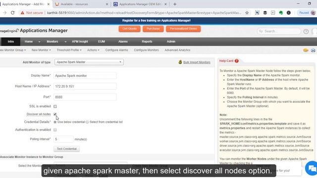 How To Add Apache Spark Monitor