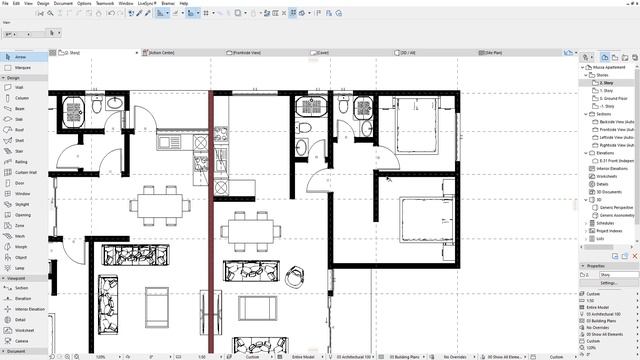 ArchiCAD Twin Apartment Design Tutorial- ArchiCAD 27