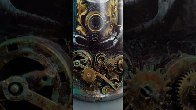 Бутылка декорированная.. Стимпанк.дизельпанк.