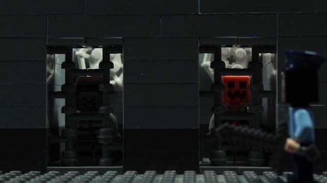 Lego Minecraft NOOB Vs PRO - HALLOWEEN Pumpkin Build Challenge - Animation