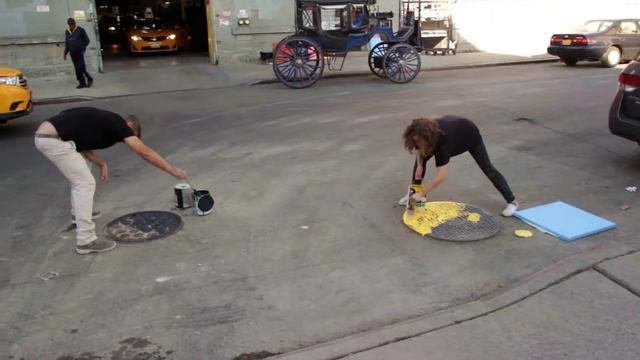 Jacques Big Stretched Manhole Art Show