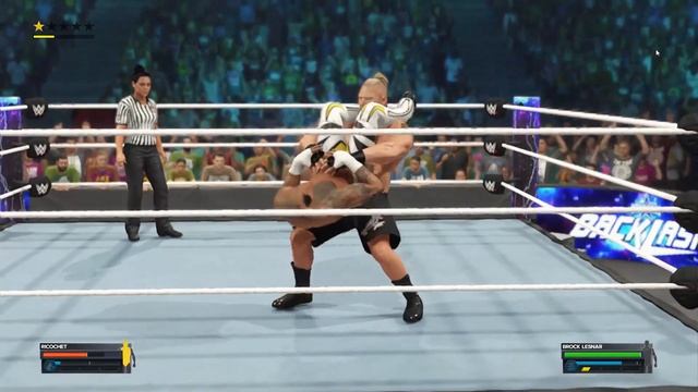 WWE 2K23 The Beast Brock Lesnar Vs Ricochet Wrestlemania Backlash 2023