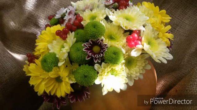 Цветочные композиции в тыкве