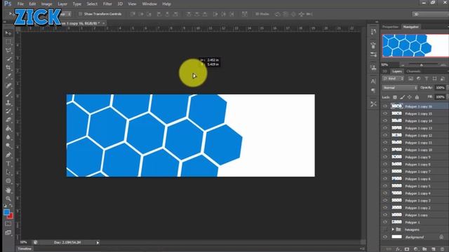 Photoshop Tutuorial:making Hexagonal Banner! HD