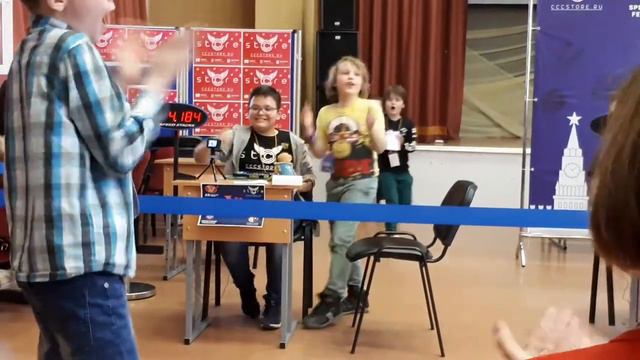 4.18s Clock Russian National Record Single. Рекорд России 4.18с в одиночной сборке часов Рубика