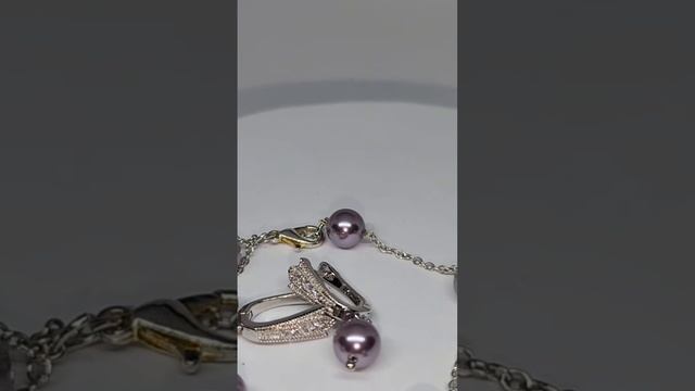 Комплект ＂Кристальные жемчужины＂ #fypシ #рекомендации #ручнаяробота #shorts #браслет #серьгиКомплект