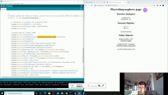 Arduino Server!! Usando Modo Ultra Fácil Ethernet Shield