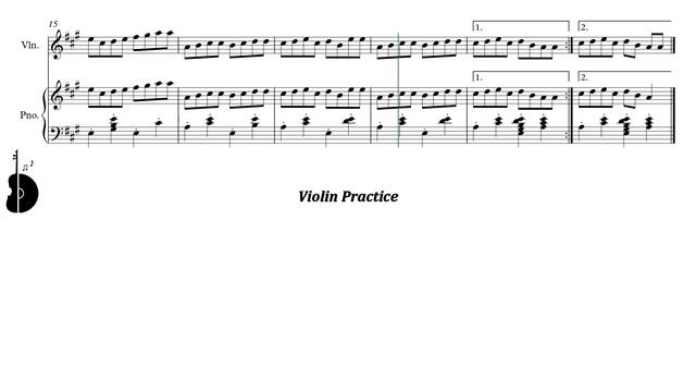 Suzuki Violin Book 1 | Perpetual Motion In A Major | Theme (With Repetition) | Piano Acc | PPM = 10