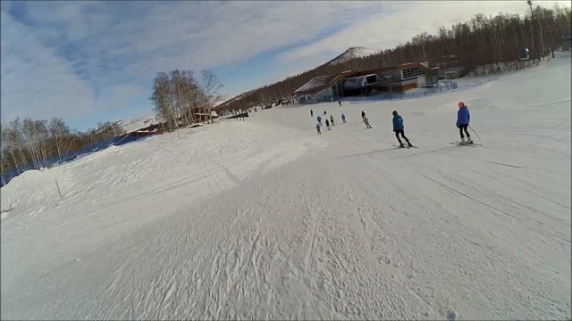 ГЛЦ Банное 2019  Горные лыжи трассы скоростной спуск горнолыжка курорт на озере