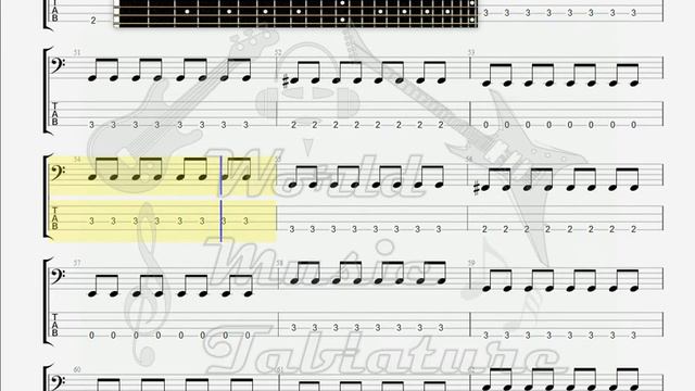 Cranberries   Zombie BASS GUITAR TAB