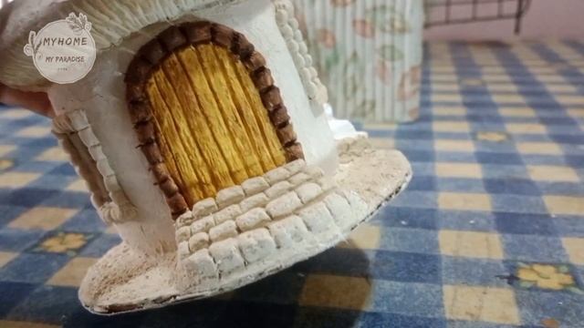Miniature Fairy House/DIY Mushroom Fairy House/Clay Mushroom Using Jar/My Home My Paradise