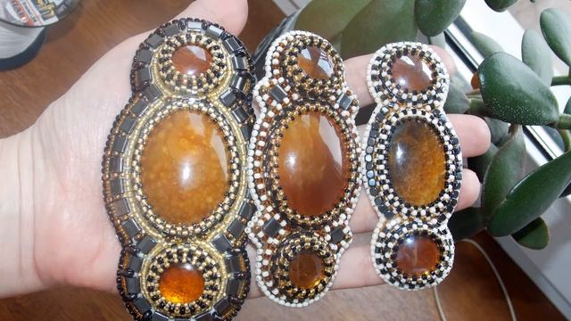 Три заколки с симбирцитом #ручнаяработа