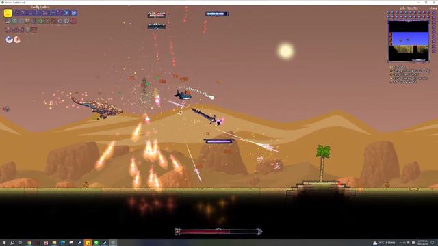 Terraria Calamity + Infernum Mod: The Bereft Vassal & Great Sand Shark