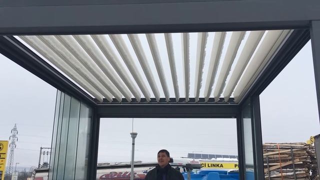 Hliníková Pergola S Otočnými Lamelami PROPERGOLA Se Sněhem