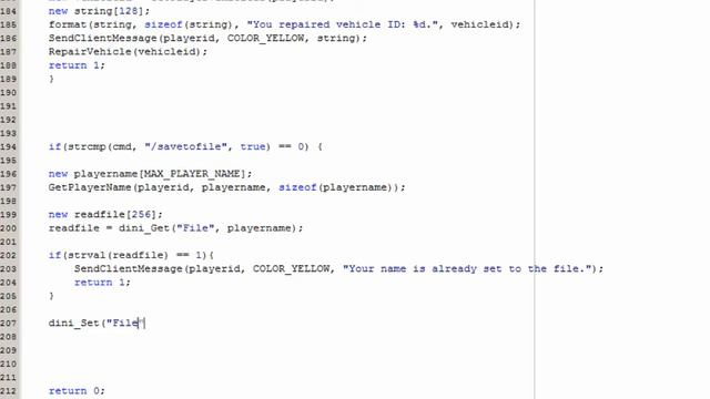 SA-MP Scripting Tutorial 10: File Saving Using Dini (Simple Method)