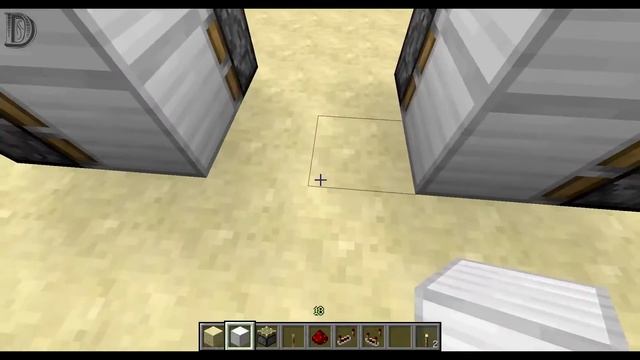 Minecraft 1.5.1/1.5.2  механизмы #1-механическая дверь 2x2