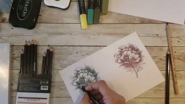 How To Color Stampin' Up! Calming Camellia