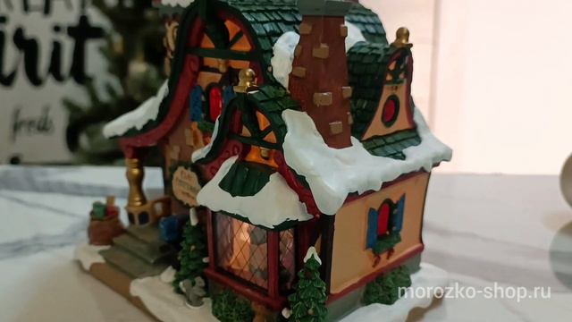 Домик Санты полистоун подсветка 17х19х12 см   75292-lemax