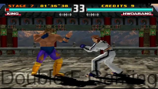 King With Hwoarang Moves Gameplay - Tekken 3 (Arcade Version) (Remake)